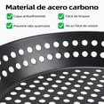 thumbnail image 4 of Sartén Antiadherente AUERQXZ Negro con Mango Plegable de Acero al Carbono para Asar al Aire Libre, 4 of 7