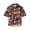 Blue, variant on Western Baby Boy Clothes Cow Print Shirts Short Sleeve Button Down Lapel Neck Summer T Shirt Toddler Tops