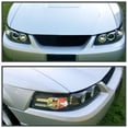 thumbnail image 2 of Spec-D Tuning Black LED Dual Halo Projector Headlights Compatible with 1999-2004 Ford Mustang, Left + Right Pair Headlamps Assembly, 2 of 5