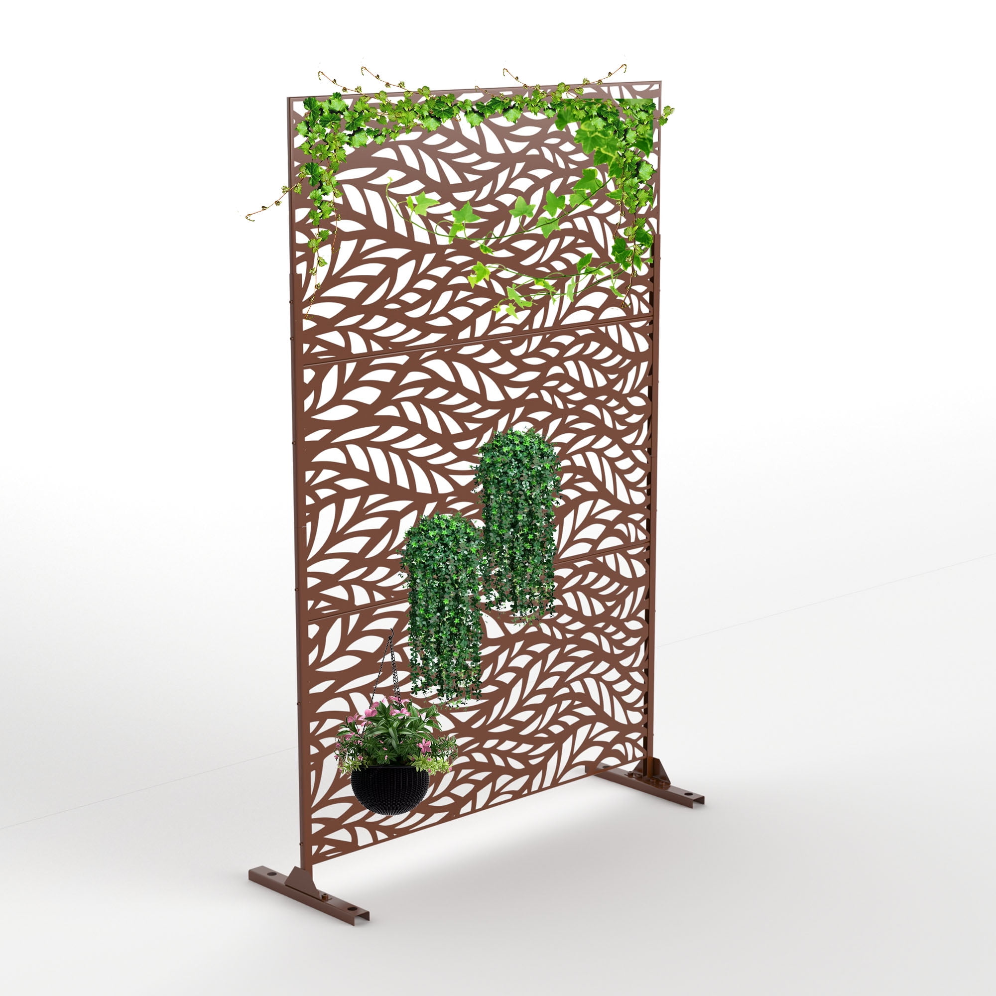 Neutypechic Outdoor Privacy Screen with Stand 76" x 47.2" x 15.7" Metal