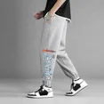 thumbnail image 3 of Pantalones cortos de hip-hop para otoño e invierno, pantalones deportivos para hombre, pierna ancha, con aguja, oferta de bienvenida, pantalones deportivos holgados tipo Joker para hombre, 3 of 5
