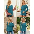thumbnail image 4 of Ekouaer Women 3 Packs Nursing Shirts Long Sleeve Maternity Tops Double Layer Breastfeeding Tees Round Neck Pregnancy Blouse, 4 of 6