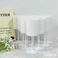 thumbnail image 2 of AMERTEER [Verres à Champagne Réutilisables] 3/6/9/12/20 Pcs Gobelet Blanc Simple Réutilisable Verres à Cocktail / Tasse à Jus Sucré pour Maison Mariage Hôtel Fête Noël Halloween, 2 of 6