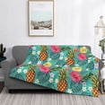 thumbnail image 2 of Fotbe Pineapple Manta de Franela con Estampado, Manta Ultrasuave para Cama, Sofá, Auto, Hipoalergénica y Antibolitas-80"x60", 2 of 6