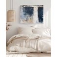 thumbnail image 3 of Navy Blue Grey Wall Art for Living Room, Canvas Picture Wall Decor for Bathroom Bedroom, Modern Abstract Art Rustic Painting Artwork for Office Kitchen Hallway Dining Room Home Decorations 12"x16", 3 of 8
