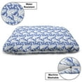 thumbnail image 3 of Russian Pet Bed, Flower Leaves Porcelain Style Graphic Traditional Folk Pattern Soft Pastel Colors Design, Resistant Pad for Dogs and Cats Cushion with Removable Cover, 24" x 39", Blue, by Ambesonne, 3 of 4