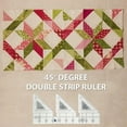 thumbnail image 4 of 45 Degree Sewing Design Ruler C 8 Inch Creative Ruler Grids 45°Double Strip Ruler Non Slip Quarter Square Triangle Cutting Guide for Sewing, 4 of 8