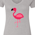 thumbnail image 4 of Inktastic Pink Flamingo Women's V-Neck T-Shirt, 4 of 5