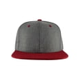 thumbnail image 2 of Top Headwear Flat Bill Adjustable Snapback Cap - Grey/Red, 2 of 2