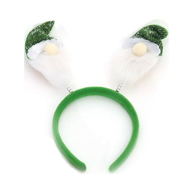 Banda para el cabello Inteprter de bosque navideño para hombre, diadema universal ajustable, verde