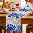thumbnail image 4 of Table Runners 72 Inches Long Dress Scarves, Colorful Flowers Farmhouse Kitchen/Dining Table Decor Table Runner, Coffee Tablerunners, Botanical Orange Blue Green Floral Plant 13x72 Inch, 4 of 6