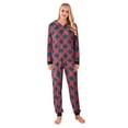 thumbnail image 3 of Family Christmas Pajamas, Long Sleeve Elk/Christmas Tree/Plaid/Snowflake Print Hooded Jumpsuit Sleepwear, 3 of 7