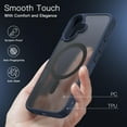 thumbnail image 5 of JETech Magnetic Case for iPhone 16 6.1-Inch Compatible with MagSafe, Translucent Matte Back Slim Shockproof Phone Cover (Storm Blue), 5 of 6