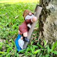 thumbnail image 2 of Divertida estatua de gnomo de jardín JARPSIRY, escalera de escalada de resina de 25 cm, 2 of 7