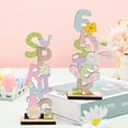 thumbnail image 4 of Dolked 2pcs Easter Desktop Decoration, Wooden Alphabet Color Decoration for Home Office Decoration, 7.9x3.15in, 4 of 7