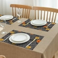 thumbnail image 3 of Halloween Pumpkins and Bats Summer Placemats Table Placemats Set Of 4-Linen Kitchen Washable Placemats Table Mats 11.8"x17.7" Non-Slip Heat Resistant, 3 of 6