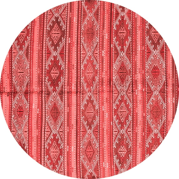Ahgly Company Indoor Round Oriental Red Traditional Area Rugs, 3' Round