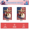 thumbnail image 6 of Emlimny Patriotic Stars and Stripes Eagle Wreath Garden Flag 12x18 Inch Double Sided Outside, USA 4th of July Memorial Day Independence Day Watercolor Yard Outdoor Decoration, 6 of 7
