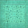 thumbnail image 1 of Ahgly Company Indoor Square Persian Turquoise Blue Traditional Area Rugs, 6' Square, 1 of 4