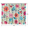 thumbnail image 5 of Pioneer Flower Floral Print Pattern Shower Curtain 84"x72" ,Bathroom Decorative Shower Curtains Set with 12 Hooks,Modern Waterproof Washable Shower Curtain, 5 of 6