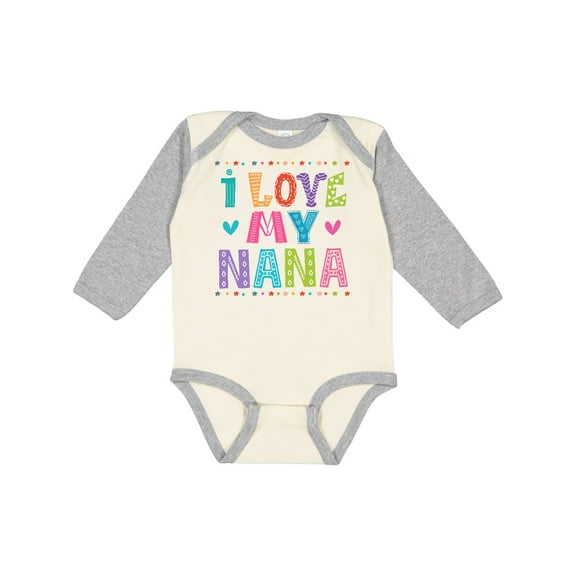 Inktastic I Love My Nana Grandkids Girls Long Sleeve Baby Bodysuit