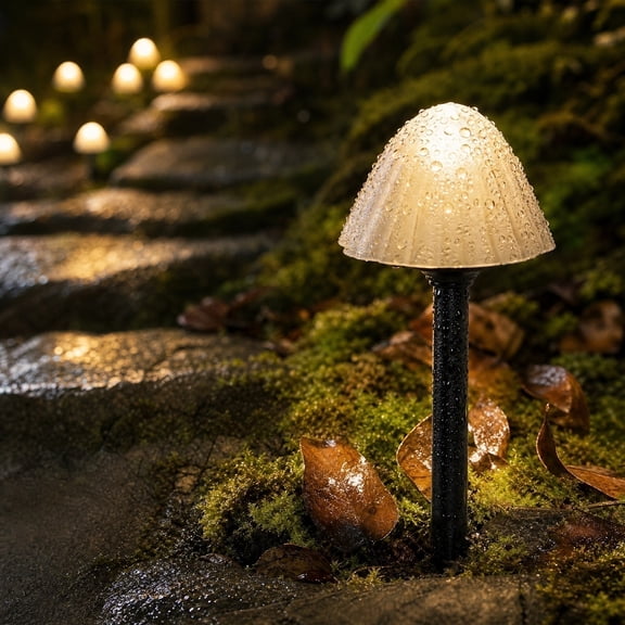 Solar Mushroom Lights for Outside, 10 LED 11.5FT Solar String Lights Outdoor Waterproof, Mushroom Garden Decor Gifts, Mushroom Solar Lights Outdoor Garden for Path,Landscape,Yard,Patio,Lawn Decor