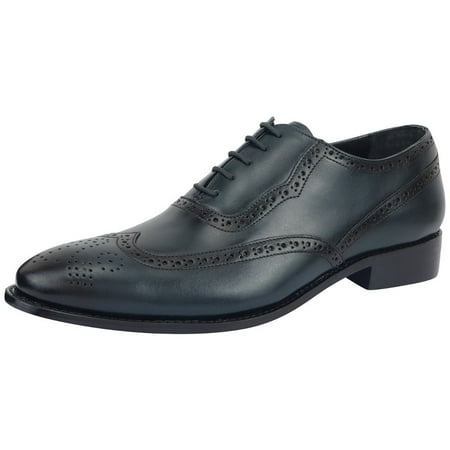 

LIBERTYZENO Mens Oxford Leather Formal Dress Shoes Navy