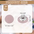 thumbnail image 2 of Uxcell 20Pack Fabric Cloth Covered Button, 11.5mm 18L Metal Shank Round Sewing Buttons Fabric Covered Button for Coat Dress Sweater Hats Crafts Making, Pink, 2 of 6