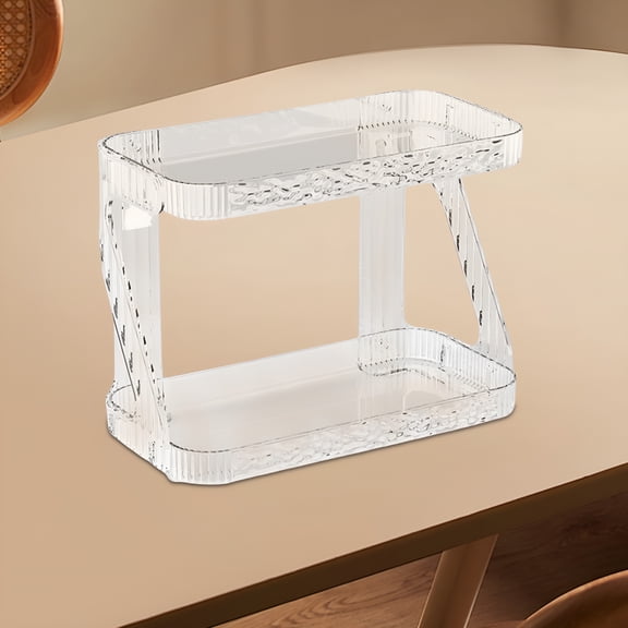 XIBUFE 2 Tier Bathroom Countertop Organizer Sink Counter Shelf for Vanity Storage Makeup Tray for Perfume Skincare Bedroom Kitchen Bathroom Counter Organizers and Storage
