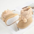 thumbnail image 4 of Infant Baby Girl Winter Warm Plush Half Boots Soft Sole Shoes 0-18M, 4 of 7