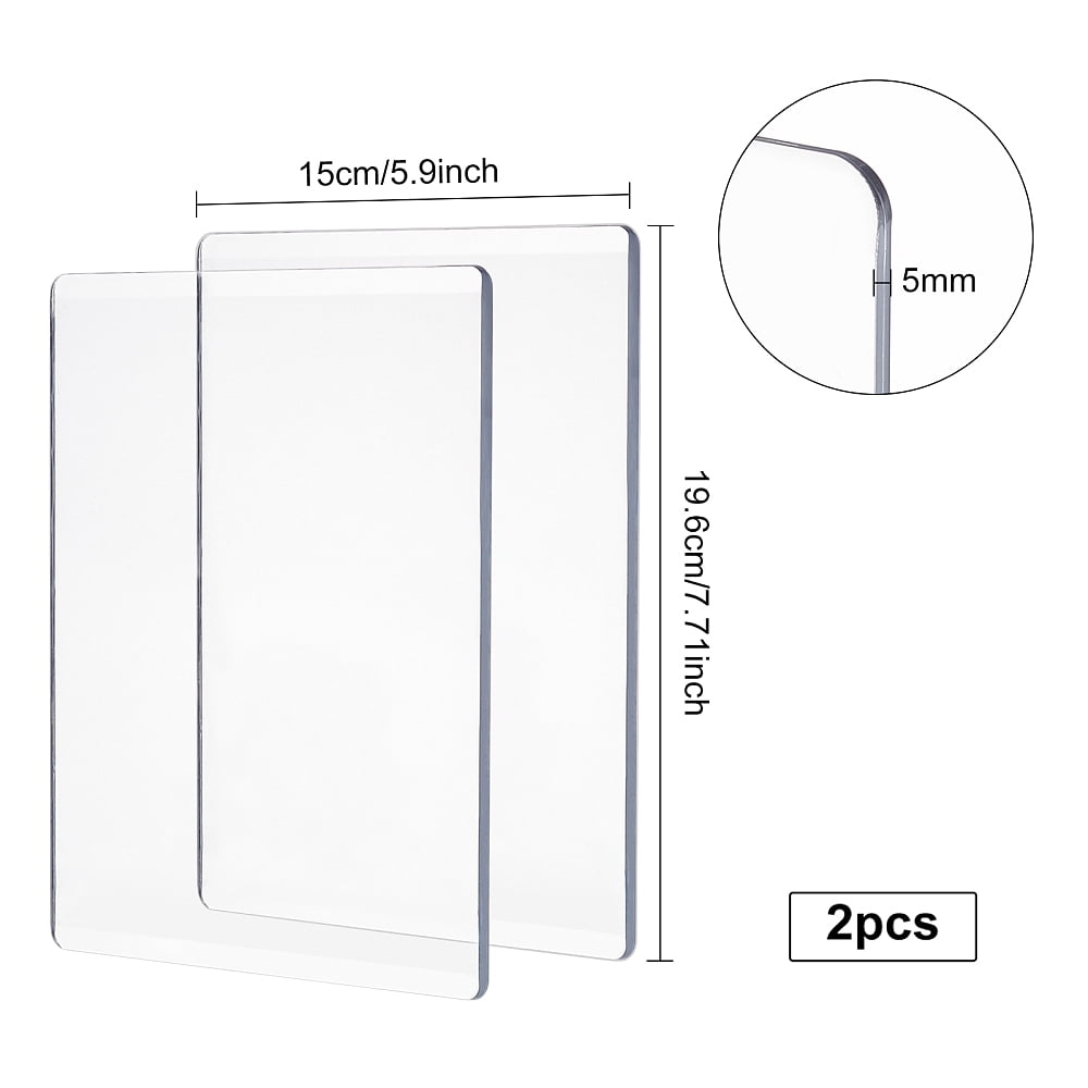 2pcs 2pcs Cutting Dies Replacement Mat 19.5x15x0.5cm Acrylic Rectangle Cutting Pads Universal Shim Plate for Die Cutting Machine