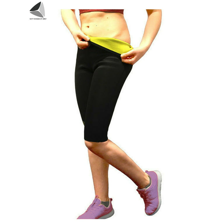  URSEXYLY Women Sauna Sweat Pants Training Leggings Gym Exercise Capri  Pants Sweating Body Shaper (Blue, Small) : Sports & Outdoors