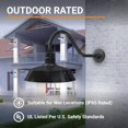 thumbnail image 4 of HTM LIGHTING SOLUTIO Outdoor Gooseneck Barn Light Wall Sconce Vintage Farmhouse, 4 of 4