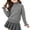 Gray, variant on Kukoosong Girls Ribbed Knit Mock Neck Sweater, Fall Winter Long Sleeve Pullover Tops with Ruffled Lettuce Trim On Collar and Cuffs, Stretch Slim Fit Knit Blouse for Kids Daily Layering Outfits