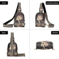 thumbnail image 7 of FORMRS Womens Crossbody Sling Bag Travel Daypack Shoulder Chest Backpack, Skeleton with Flowers Pattern, 7 of 7