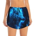 thumbnail image 2 of Balery Wolf Pantalones cortos deportivos para mujer con forro y dos bolsillos, elásticos, para entrenamiento, gimnasio, yoga-XX-Large, 2 of 7