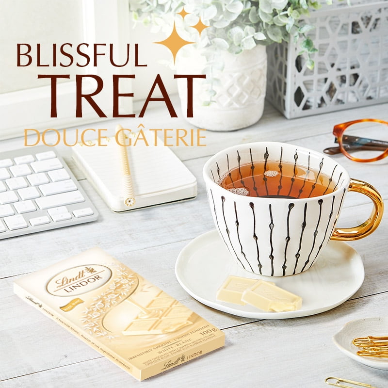 Chocolat blanc LINDOR de Lindt – Barre (100 g) Tablette/Barre 100g