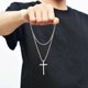 thumbnail image 5 of Glamon Stainless Steel Cross Pendant Necklace for Men Women Minimalist Silver Jewelry Male Female Prayer Necklaces Chokers Fashion Jewelry, 5 of 5