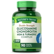 Glucosamine Chondroitin MSM Complex | 90 Caplets  | Double Strength Supplement | Non-GMO, Gluten Free | By Nature's Truth