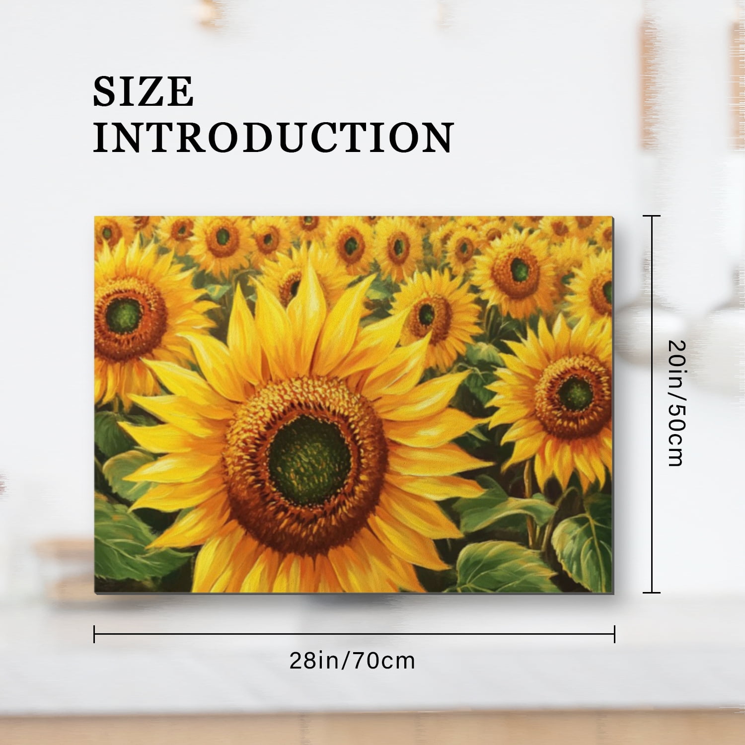 Glasstop Stove Covers, Ocean of Sunflowers Kitchen Decor Heat Resistant Stove Top Cover, Non-slip Washable Square Decoration Pad for Kitchen RV (28×20 Inch)