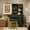 black, variant on Makeup Vanity Desk with Sliding LED Lighted Mirror, Large Vanity Desk with 4 Drawers and Shelves, Vanity Table Set with Charging Station for Bedroom