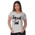 thumbnail image 4 of Tropical Soul Cute Island Vacay Vibes Womens Slim Fit Graphic Tee Brisco Brands S, 4 of 5