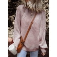 thumbnail image 5 of Eytino Striped Sweaters for Women Boat Neck Batwing Sleeve Oversized Pullover Sweater Tops Womens Fall Clothes, 5 of 9