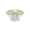 thumbnail image 3 of IGI Certified 2 Carat Princess Shape Lab Grown Diamond Engagement Ring | 14K Yellow Gold | Luxoré Vintage Allure Diamond Ring | FG-VS1-VS2 Quality Friendly Diamonds, 3 of 6