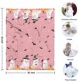 thumbnail image 4 of Pink Ghost Bat Halloween Pattern Blanket,Comfortable Soft Lamb Wool Throw Blanket,All Season,Warm Lightweight Blankets for Sofa Bed Couch Living Room Chair,30"x40", 4 of 4