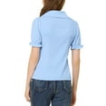 thumbnail image 3 of INSPIRE CHIC Chemise à Manches Courtes pour Femmes avec Col et Boutons devant, 3 of 6