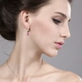 thumbnail image 3 of Gem Stone King 14K Yellow Gold Pink Moissanite and Black Onyx Hook French Fish Ear Wire Dangle Earrings for Women (2.96 Cttw, Gemstone, Oval 8X6MM, Round 3MM), 3 of 3