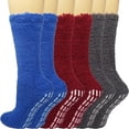 thumbnail image 3 of 5/6 Pairs Non-slip Hospital Socks Fuzzy Slipper Grip Socks For Women Men…, 3 of 6