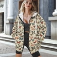 thumbnail image 3 of FOR U DESIGNS Vintage Butterfly Hoodie Jacket for Women with Zipper Comfy Hoodies Size S Oversized Zip Hooded Sweatshirt Women Down-Shoulder Collar Activewear Winter, 3 of 7