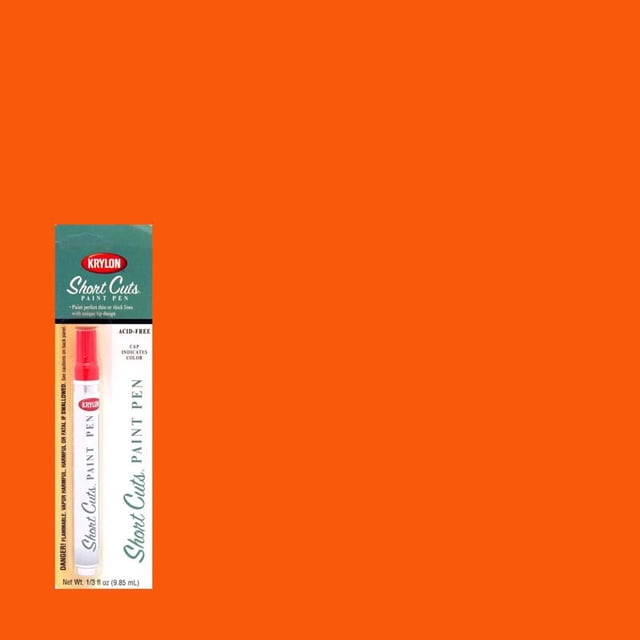 Bolígrafo Krylon Short Cuts, naranja brillante, 10 ml (paquete de 6)
